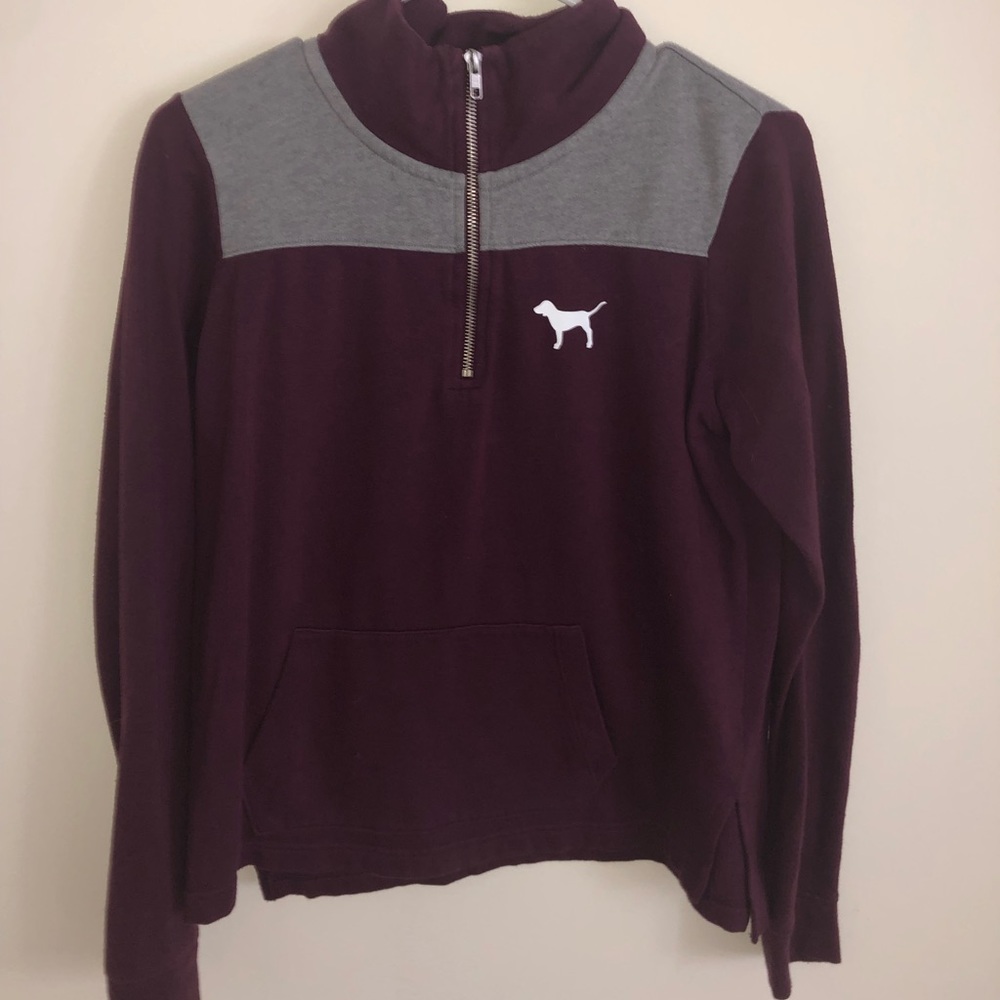 Quarter zip maroon sweater from VS